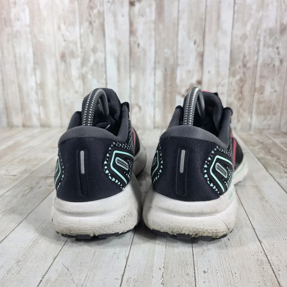 Brooks Ghost 14 Women's Running‎ Shoes Black Pink Teal Size 8.5
